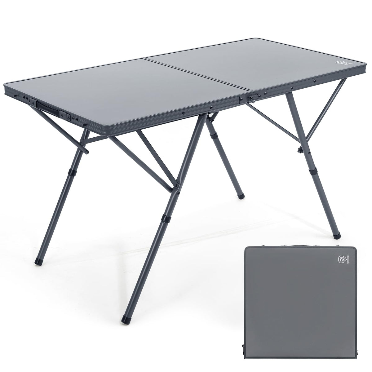EVER ADVANCED Campingtisch faltbar 120x60 cm für 4-6 Personen – Klapptisch mit Stahlrahmen