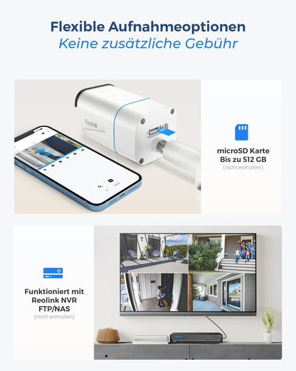 Reolink RLC-811A 4K PoE Überwachungskamera mit 5-fach optischem Zoom