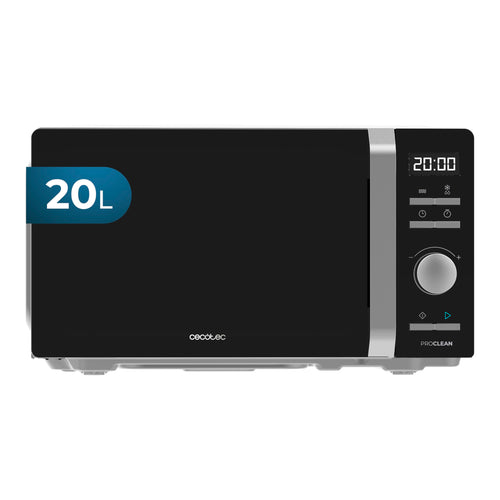 Cecotec Proclean 5010 Inverter-Mikrowelle – 19L Kapazität, rechteckig, schwarz. Erwärmt Speisen gleichmäßig.