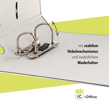IC-Office Aktenordner A4, 20er Pack, schwarz, 2-Ring-Hebelmechanik
