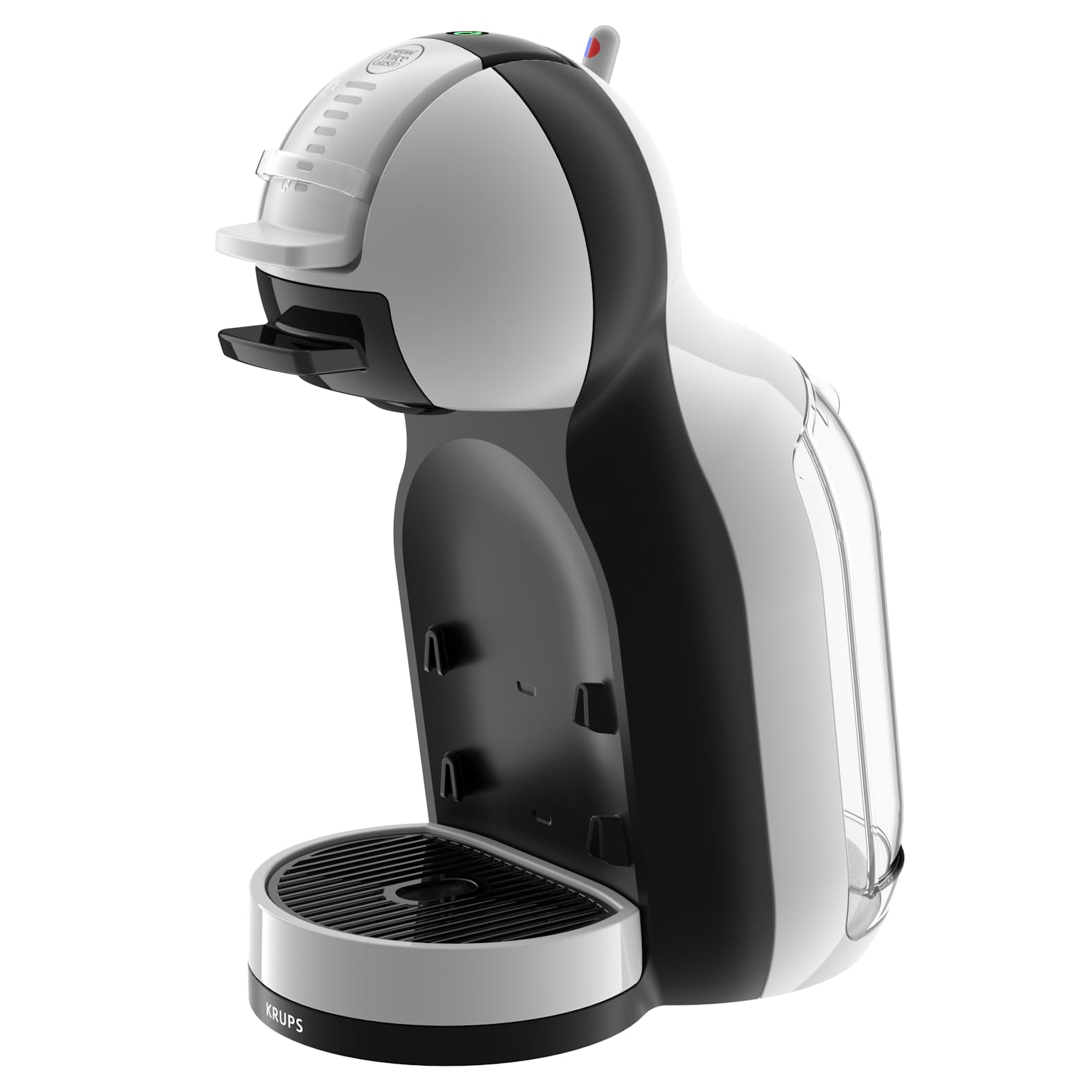 Krups NESCAFÉ Dolce Gusto Mini Me Kapselkaffeemaschine - Arctic Grey. Kompaktes, rundes Design in Grau. Zubereitet Heißgetränke per Kapselsystem.