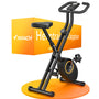 MERACH Klappbares Magnetisches Ergometer – Heimtrainer für Zuhause. Schwarzes Gerät; Magnetwiderstand für Kardiotraining.
