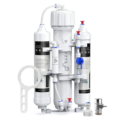 FRIZZLIFE Umkehrosmoseanlage FAF50, 3-stufiger Aquariumfilter, 50 GPD zur Wasseraufbereitung