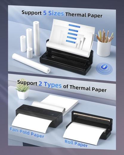 BORN4SHIP P83 Thermodrucker A4, tragbarer Bluetooth Drucker