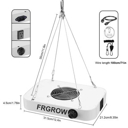 FRGROW LED Pflanzenlampe 65W dimmbar, 6000 Lumen Vollspektrum