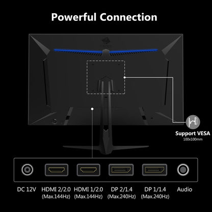 Z-Edge 27 Zoll 240Hz QHD IPS Gaming Monitor - Schwarz