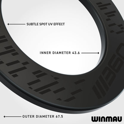 WINMAU Blade 360 Dart Surround – Schutzring für Dartscheibe, schwarz