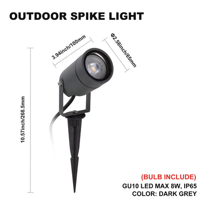 DAWALIGHT Erdspiess Gartenstrahler GU10 LED - 4er Set Warmweiss