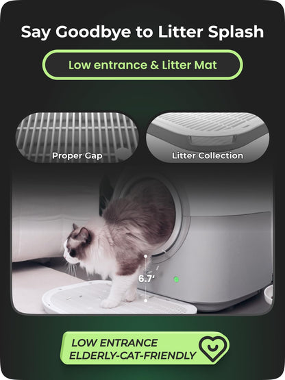 TY-PRO Selbstreinigendes Katzenklo – XXL App-Steuerung