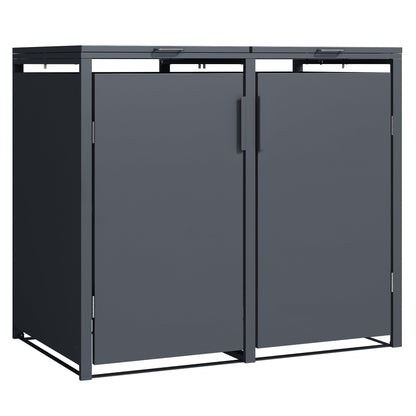DEGAMO MÜNCHEN Mülltonnenbox 2x 120L Stahl Anthrazit