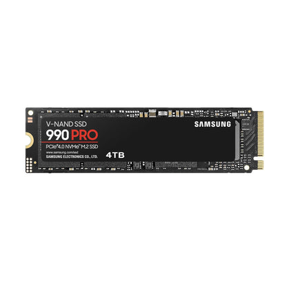 Samsung 990 PRO NVMe M.2 SSD PCIe 4.0, 4 TB - MZ-V9P4T0BW. Schwarze M.2-Karte für schnelle Datenspeicherung in PCs/Laptops.