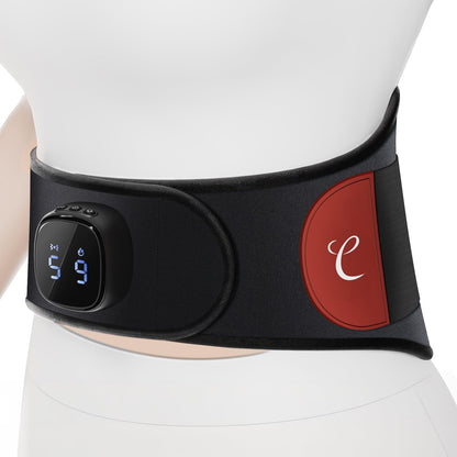 Comfytemp Wärmegürtel Rücken mit Massage, Akku, 9 Wärmestufen – Heizgürtel mit Verlängerungsband 20 x 155 cm