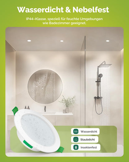 Fondiiz 20er Set LED Spots dimmbar CCT weiss IP44