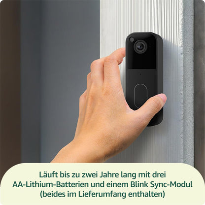 Blink Videotürklingel mit Sync-Basismodul, HD-Video, schwarz