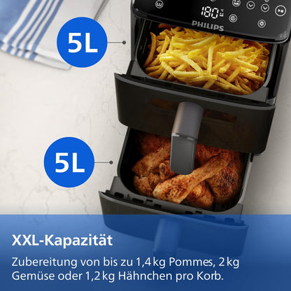 Philips Airfryer NA460/00 Stacked Dual Basket Heissluftfritteuse
