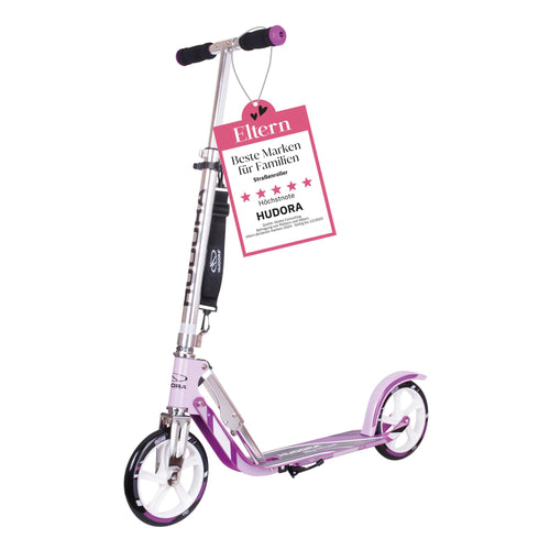 HUDORA BigWheel Scooter 205 - Höhenverstellbarer & zusammenklappbarer. Tretroller mit 205mm Rädern für urbane Fortbewegung.