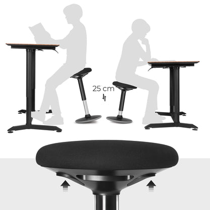 SONGMICS Dynamischer Sitz-Stehhocker OSC05BK – Höhenverstellbar, Schwarz