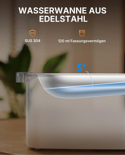 PETKIT Intelligenter Trinkbrunnen 3L, Edelstahl, kabellos mit App