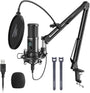 MAONO PM421 USB Mikrofon mit Arm – Streaming Gaming Podcast. Schwarzes Kondensatormikrofon auf Gelenkarm für digitale Sprachübertragung via USB.