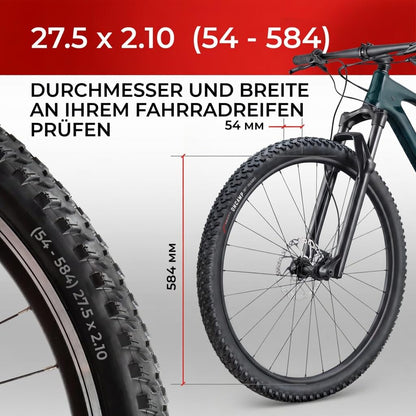 Fincci Oncamp MTB Faltreifen 27.5 x 2.10 Set mit Schrader-Schlauch