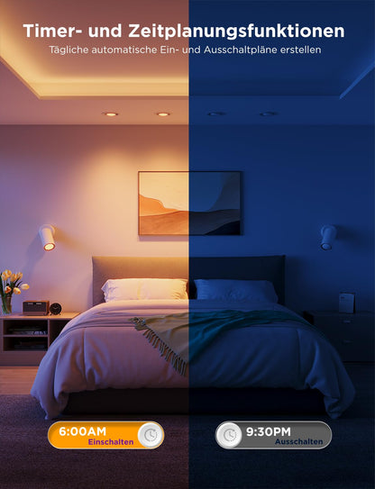 Govee Smart LED Glühbirne GU10 RGBWW, dimmbar, WLAN, 4er-Set