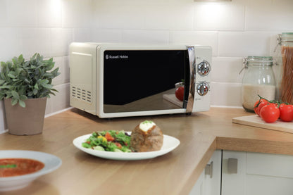 Russell Hobbs RHMM701C Solo-Mikrowelle, 700 W, 17 L, Creme