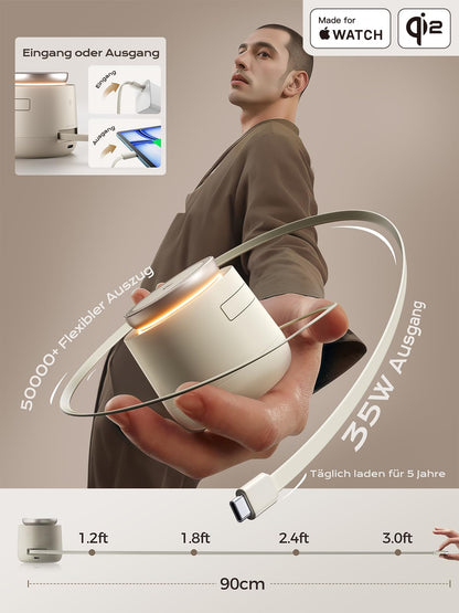 THREEKEY TK-CW303 4-in-1 MagSafe Ladestation, Qi2 15W, 65W Netzteil