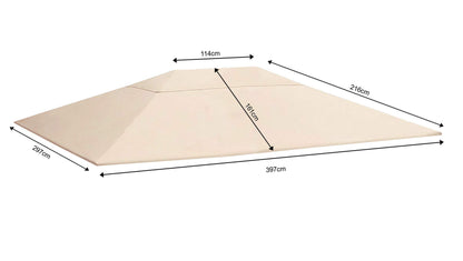 QUICK STAR Ersatzdach für Pavillon 3x4m in Sand, wasserabweisend