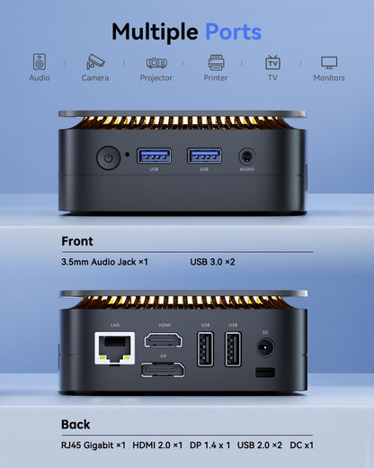 NiPoGi Essenx E1 Mini PC - Intel N95 16GB 512GB SSD W11 Pro
