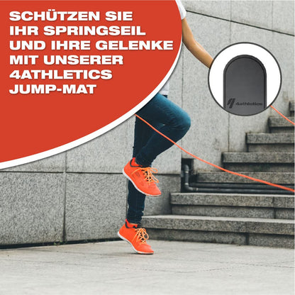 4athletics CrossHero Jump-Mat – ovale Seilspringmatte, 8 mm, Grau