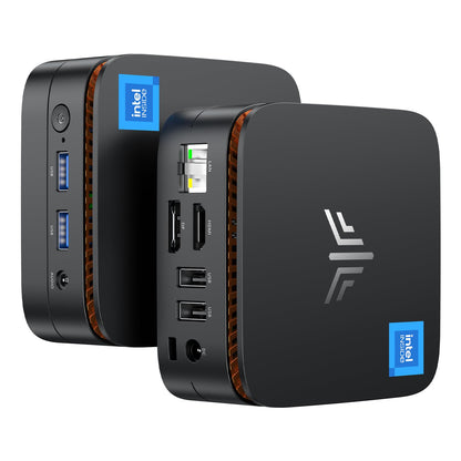 NiPoGi Essenx E1 Mini PC W-11 PRO, schwarzer, kompakter Mini-PC. Intel Alder Lake N95, 16GB RAM, 256GB SSD für 4K-Multitasking.