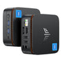 NiPoGi Essenx E1 Mini PC W-11 PRO, schwarzer, kompakter Mini-PC. Intel Alder Lake N95, 16GB RAM, 256GB SSD für 4K-Multitasking.