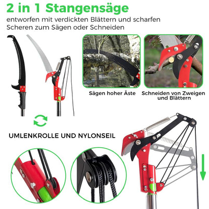 ProCut Handsäge Teleskop-Astsäge 8m - Hochentaster Pro