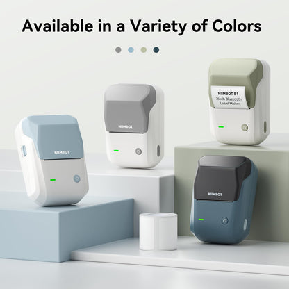 NIIMBOT B1 Etikettendrucker Bluetooth für Etiketten 20-50 mm, Grün