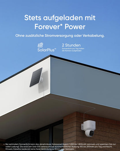 eufy eufyCam Solar Überwachungskamera aussen, 4er-Pack mit Homebase