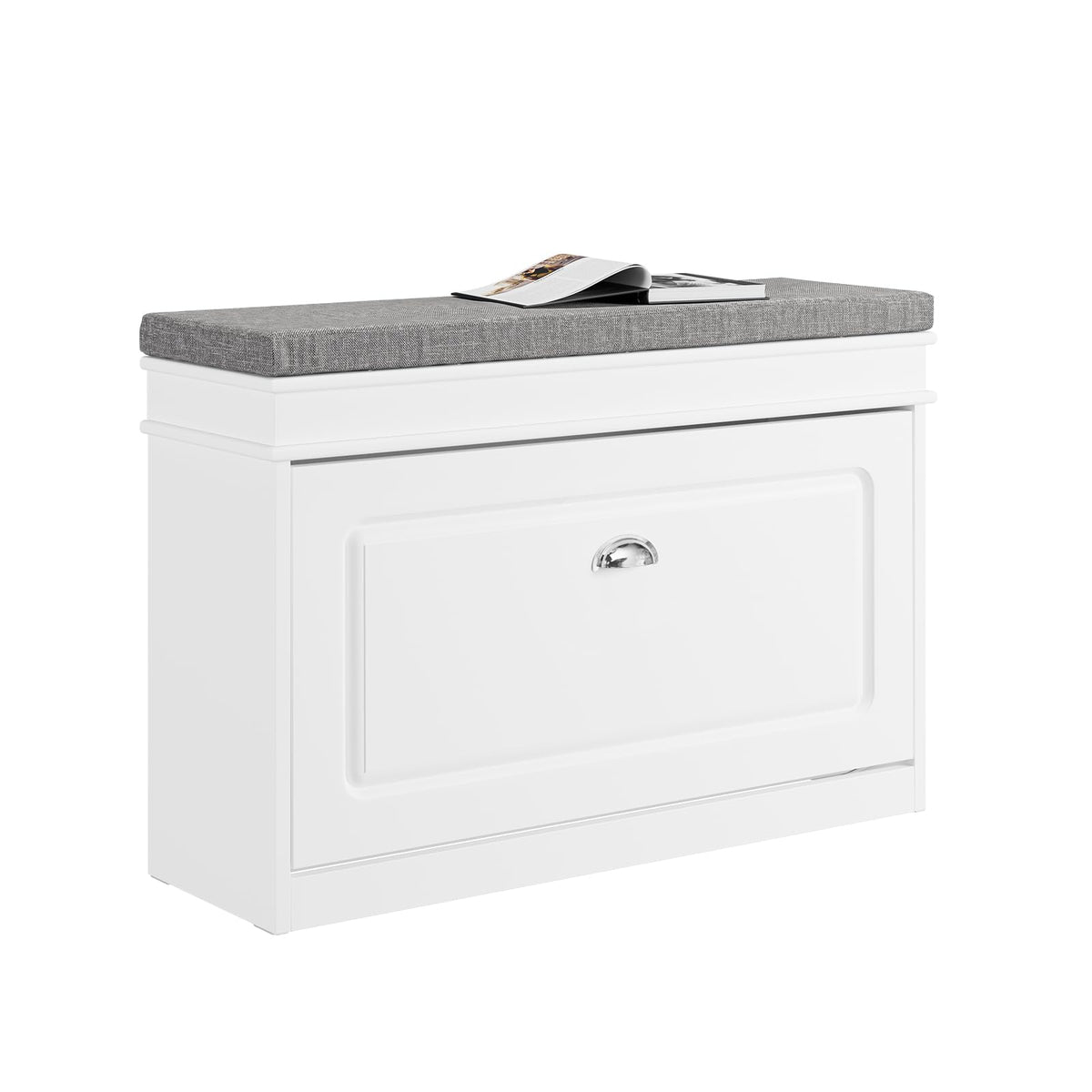 SoBuy FSR82-L-W schmale Schuhbank mit Sitzkissen Stauraum Weiss. Die schmale, weisse Bank bietet Schuhaufbewahrung und Sitzfläche.