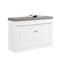 SoBuy FSR82-L-W schmale Schuhbank mit Sitzkissen Stauraum Weiss. Die schmale, weisse Bank bietet Schuhaufbewahrung und Sitzfläche.