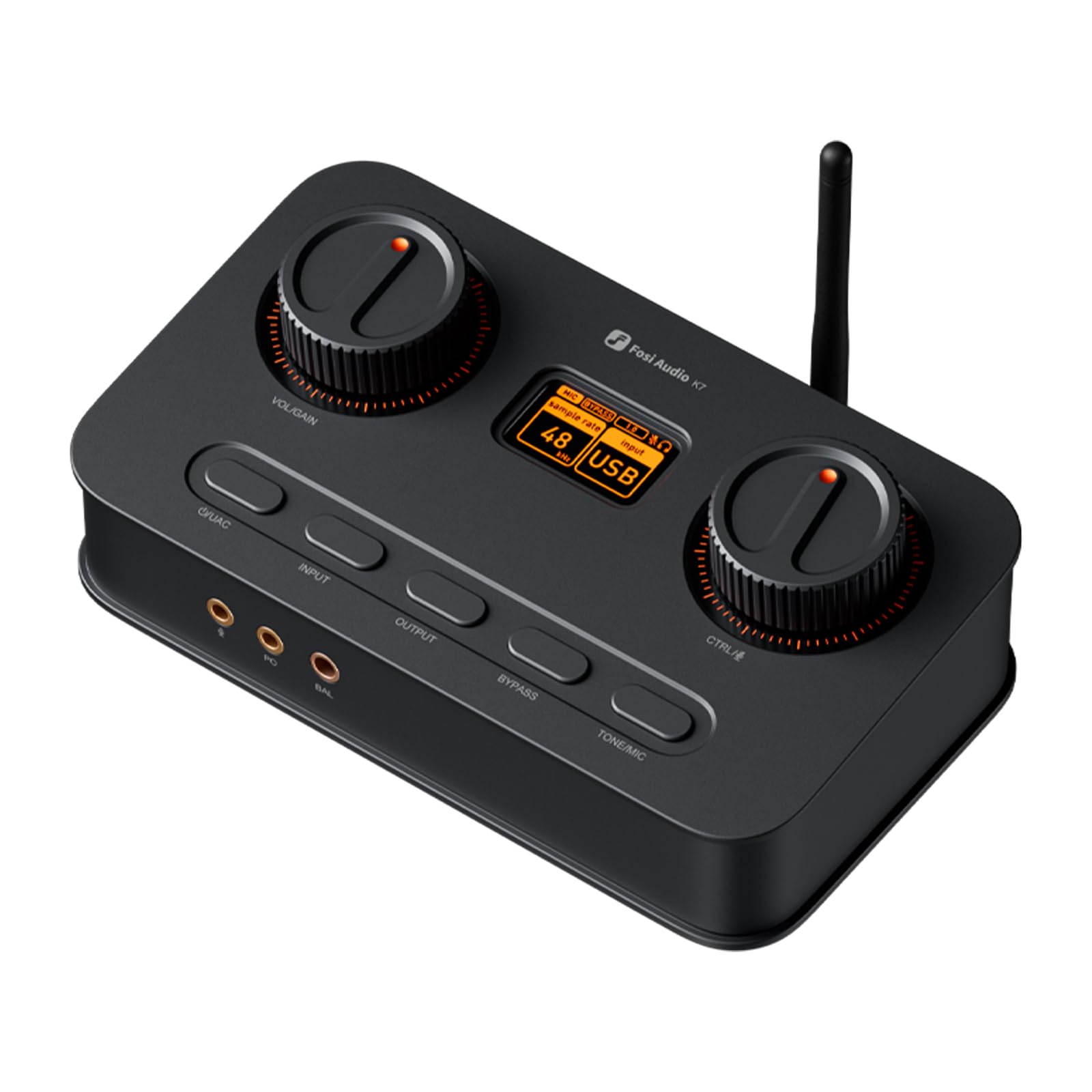 Fosi Audio K7 DAC Kopfhörer Verstärker für PC/Gaming USB-C. Kompaktes Gerät zur Verbesserung von PC/Gaming-Audio via USB-C.
