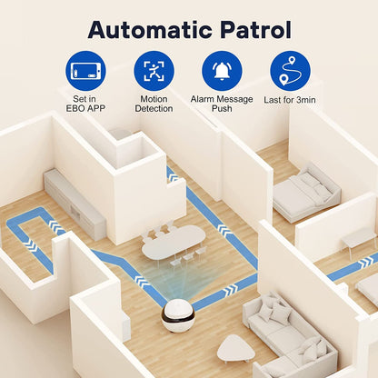 Enabot EBO SE FamilyBot – Haustierkamera-Roboter, 1080P, Nachtsicht