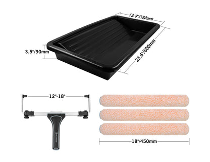 ROLLINGDOG 45,7cm grosse Farbroller Set 5-teilig Mikrofaser