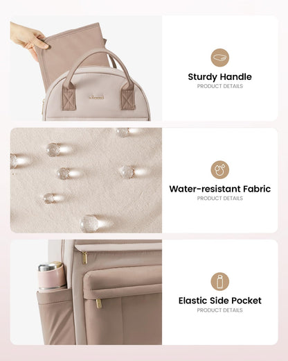 LOVEVOOK Wickelrucksack mit Wickelauflage, Beige-Khaki