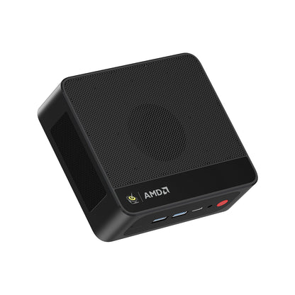 Beelink SER5 MAX Mini Desktop PC - Ryzen R7 6800H 32GB/500GB. Kompakter, schwarzer Mini-PC für leistungsstarke Office- & Multimedia-Anwendungen.
