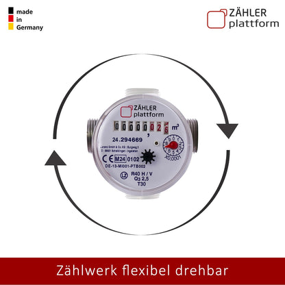 Zähler Plattform Zapfhahn-Wasserzähler Qn 1,5 BL 80 mm 3/4 Zoll