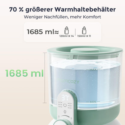 Momcozy Flaschenzubereiter Baby, Dual-Licht, 6 Temperaturstufen