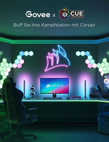 Govee LED Hexagon Panels Smart Gaming Wandleuchte - 10er Set
