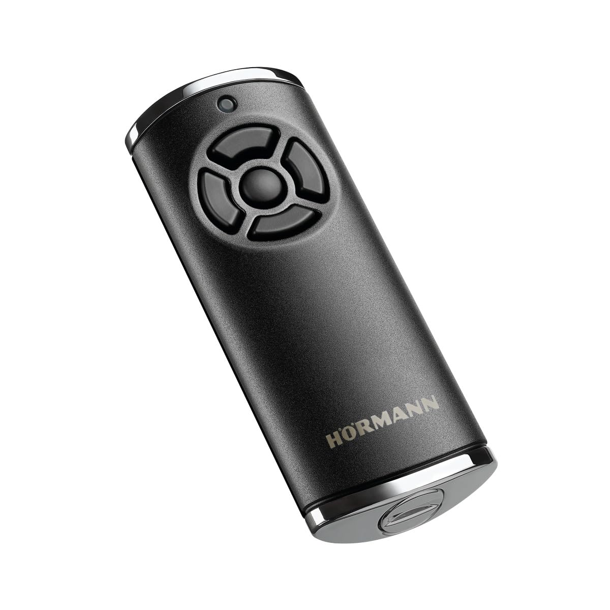 Hörmann Handsender HS5 868-BS Funk-Fernbedienung, schwarz mit Chrom, vier Tasten plus Abfragetaste