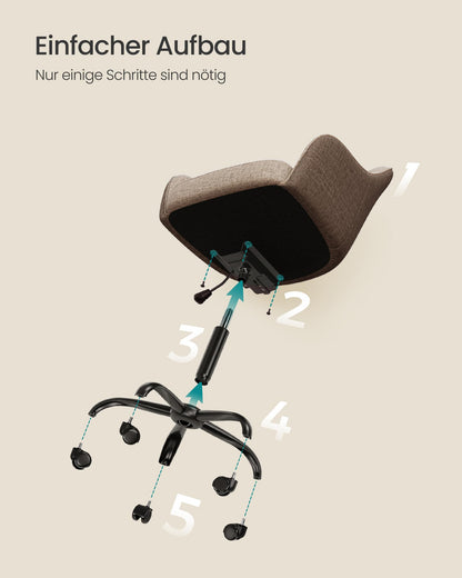 SONGMICS Homeoffice Schreibtischstuhl OBG019K01 - Braun