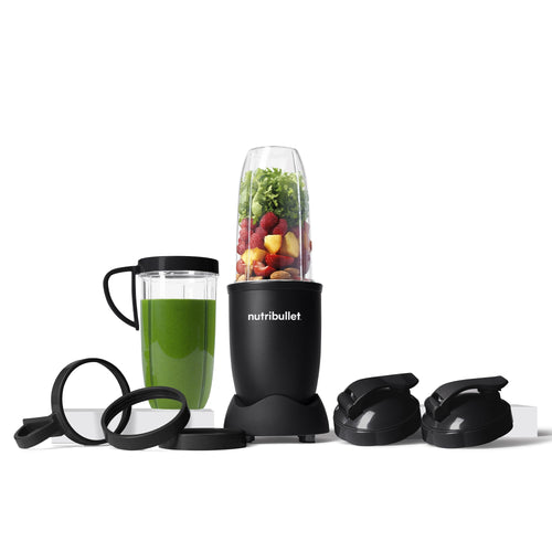 nutribullet Pro 900 Elektrischer Smoothie Mixer matt schwarz NB910MB, kompakter Standmixer. Püriert Obst/Gemüse zu Smoothies.