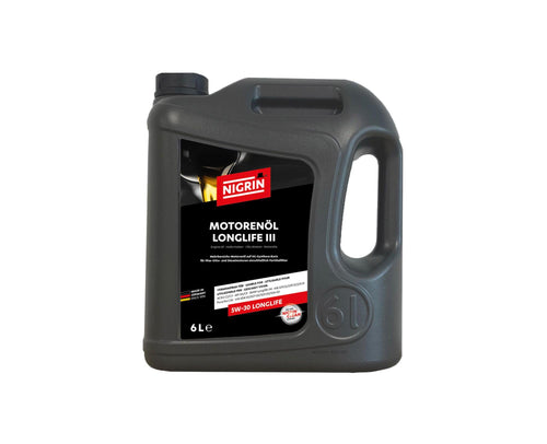 NIGRIN Motorenöl 5W-30 LongLife III, HC-Synthese, 6 Liter – Mehrbereichsöl für Otto- und Dieselmotoren