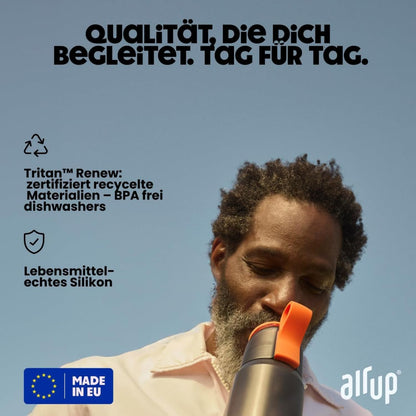 air up Trinkflasche Twist Pro 600 ml, Grau, inkl. 5 Duft-Pods
